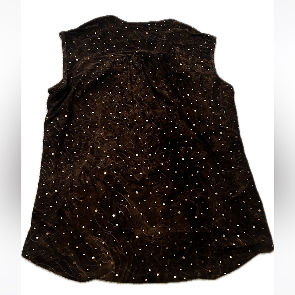 Y2K Vintage Sequin Shirt fits S/M - Picture 4 of 5